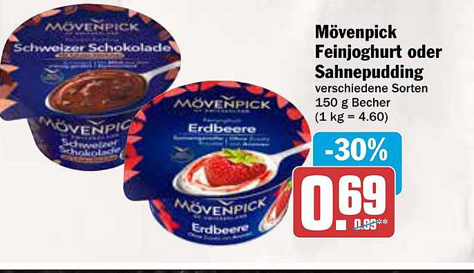 Mövenpick Feinjoghurt oder Sahnepudding verschiedene Sorten 150 g Becher