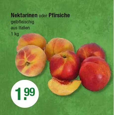 Nektarinen oder Pfirsiche, gelbfleischig, aus Italien, 1 kg