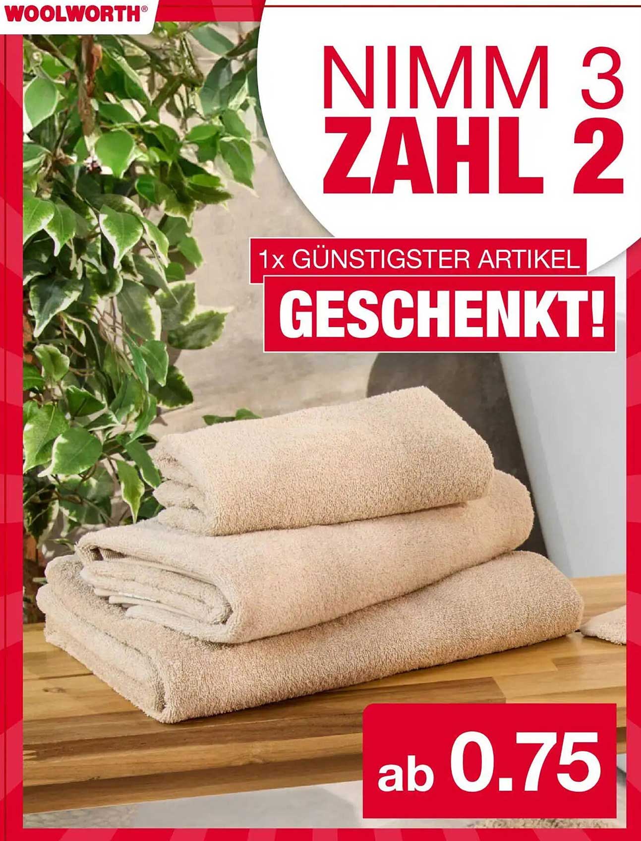Nimm 3, zahl 2 - 1x günstigster Artikel geschenkt!