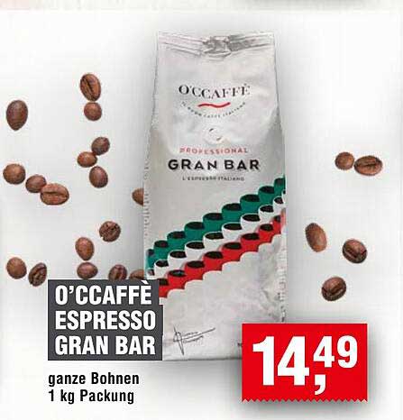O’Caffè Espresso Gran Bar 1 kg Packung