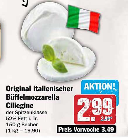 Original italienischer Büffelmozzarella Ciliegine