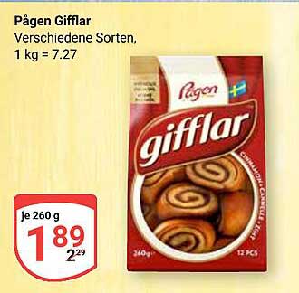 Pågen Gifflar - verschiedene Sorten
