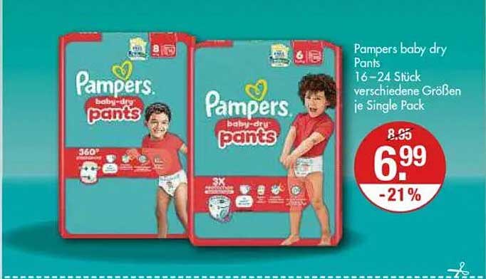 Pampers baby-dry Pants 16-24 Stück - verschiedene Größen je Single Pack