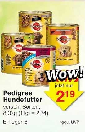 Pedigree Hundefutter in verschiedenen Sorten, 800 g