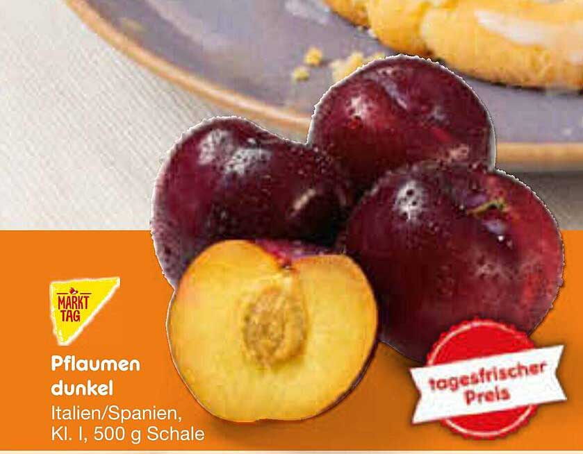 Pflaumen dunkel, Italien/Spanien, Kl. I, 500 g Schale