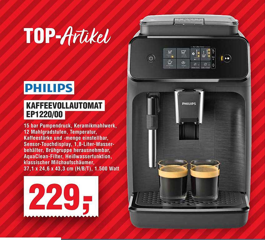 PHILIPS KAFFEEVOLLATOMAT EP1220/00