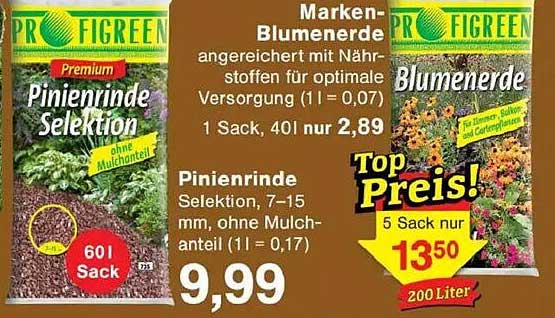 Pinienrinde Selektion 60l Sack - Premium Qualität