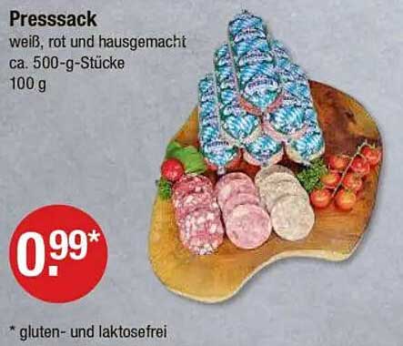 Presssack weiß, rot und hausgemacht 500-g-Stücke