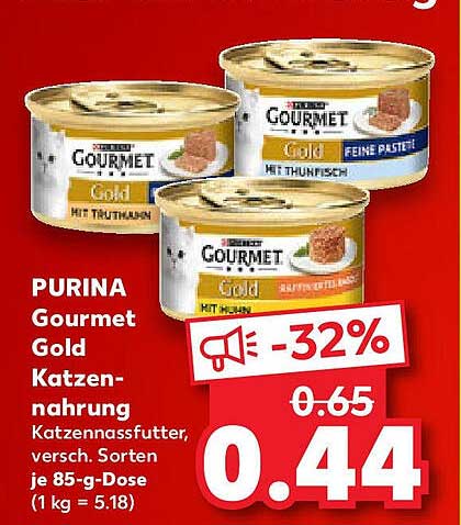 PURINA Gourmet Gold Katzennahrung, verschiedene Sorten, 85-g-Dose
