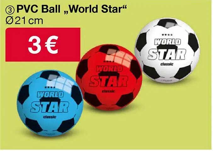 PVC Ball „World Star“ Ø21 cm
