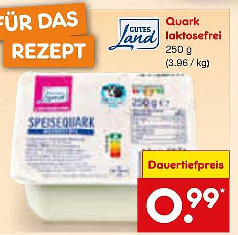 Quark laktosefrei 250 g von Gutes Land
