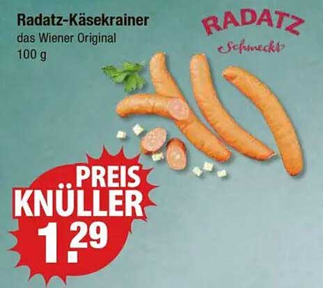 Radatz-Käsekrainer das Wiener Original 100 g
