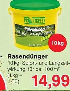 Rasendünger 10 kg mit Sofort- und Langzeitwirkung