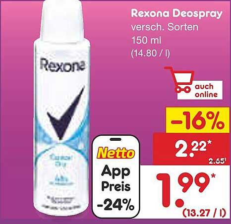 Rexona Deospray verschiedene Sorten 150 ml