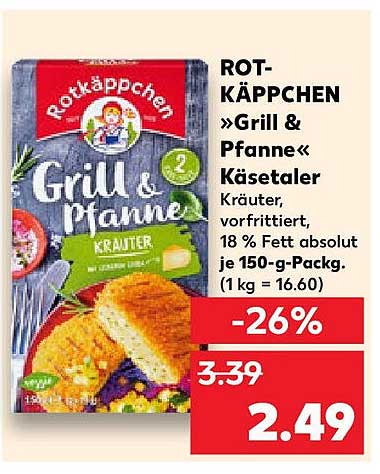 ROT-KÄPPCHEN »Grill & Pfanne« Käsetaler