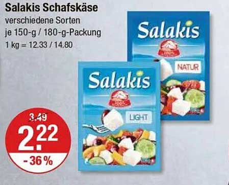 Salakis Schafskäse - verschiedene Sorten je 150-g / 180-g-Packung
