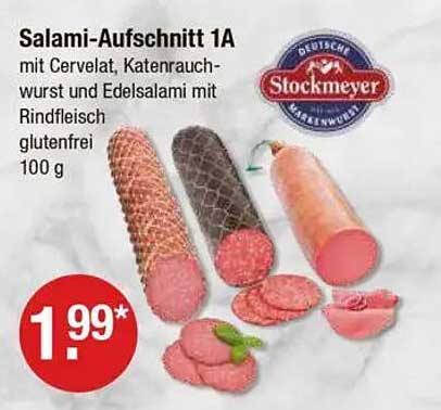 Salami-Aufschnitt 1A mit Cervelat, Katenrauchwurst und Edelsalami mit Rindfleisch