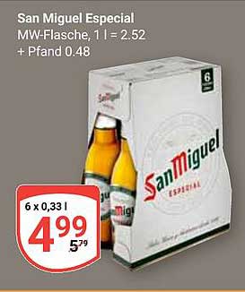 San Miguel Especial 6 x 0,33 l