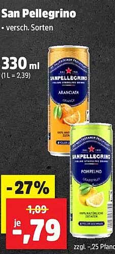 San Pellegrino - verschiedene Sorten (330 ml)