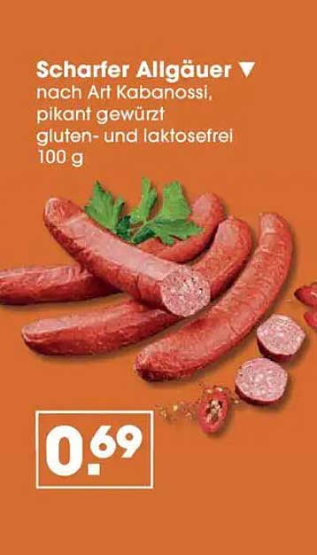 Scharfer Allgäuer nach Art Kabanossi, 100 g