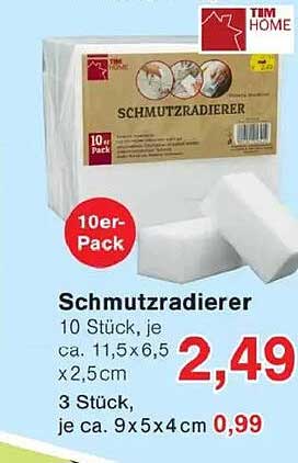 Schmutzradierer 10 Stück