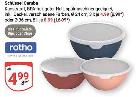Schüssel Caruba von Rotho - ideal für Salate, Dips oder Chips
