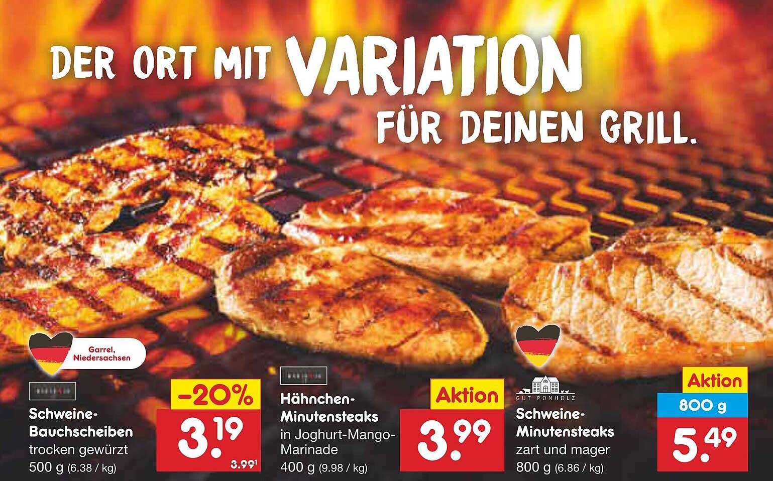 Schweine-Minutensteaks zart und mager 800 g für 5,49