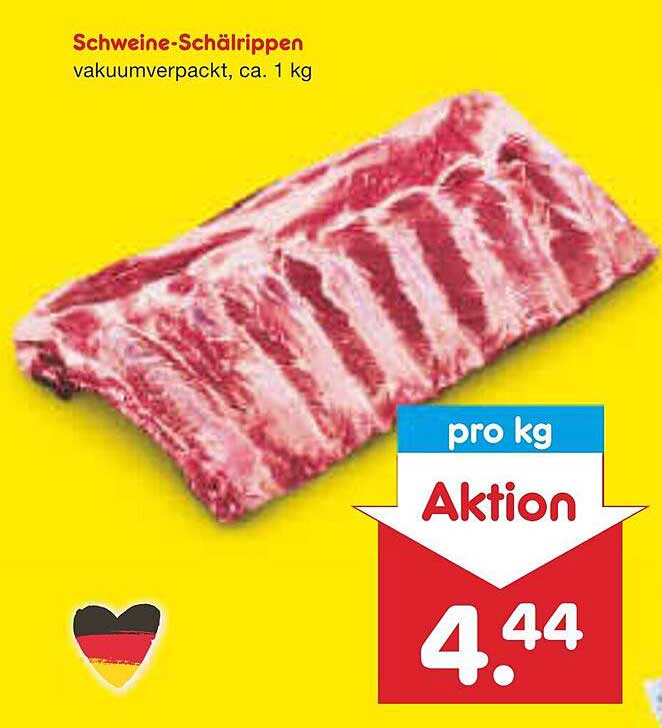 Schweine-Schälrippen vakuumverpackt, ca. 1 kg