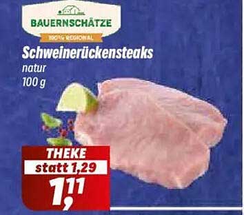 Schweinerückensteaks natur 100 g