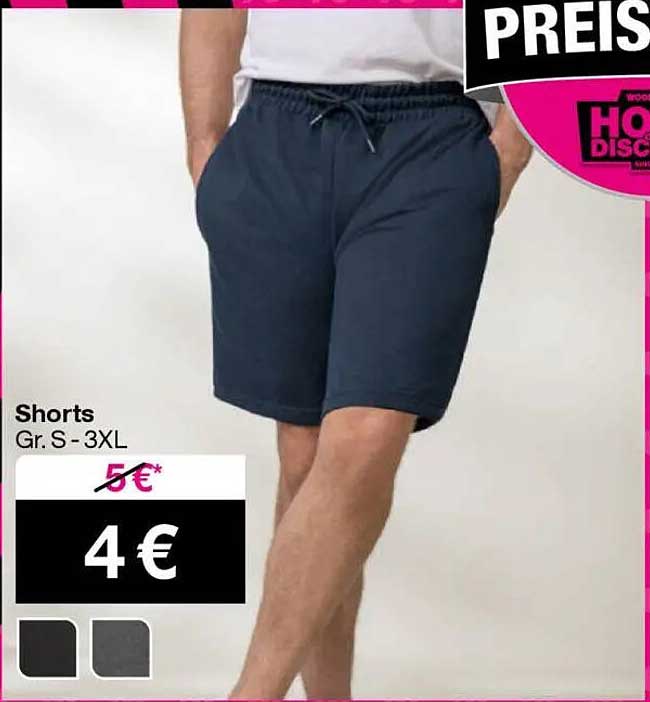 Shorts in Größen S bis 3XL