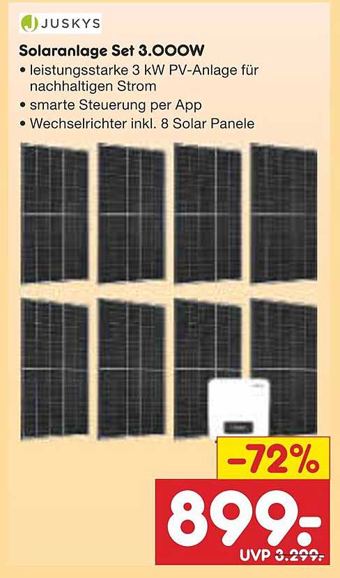 Solaranlage Set 3.000W - leistungsstarke 3 kW PV-Anlage für nachhaltigen Strom