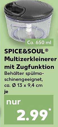 SPICE&SOUL® Multizerkleinerer mit Zugfunktion