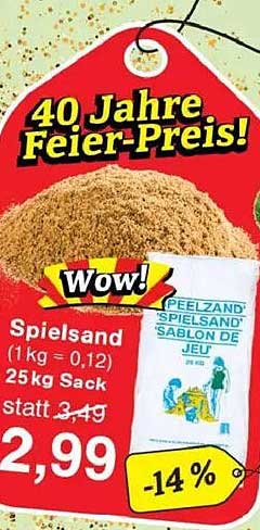 Spielsand 25 kg Sack zum Feier-Preis!