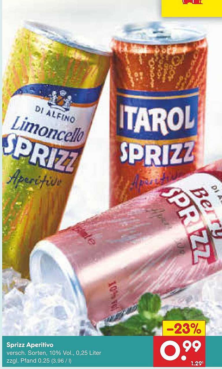 Sprizz Aperitivo – verschiedene Sorten, 0,25 Liter
