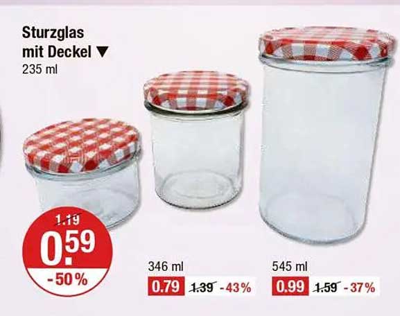 Sturzglas mit Deckel 235 ml