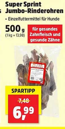 Super Sprint Jumbo-Rinderohren - 500 g