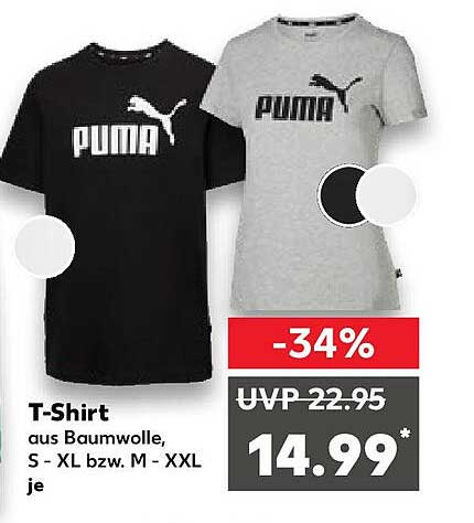T-Shirt aus Baumwolle von PUMA - 34% reduziert!