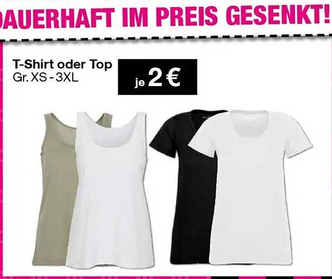 T-Shirt oder Top Gr. XS - 3XL je 2 €