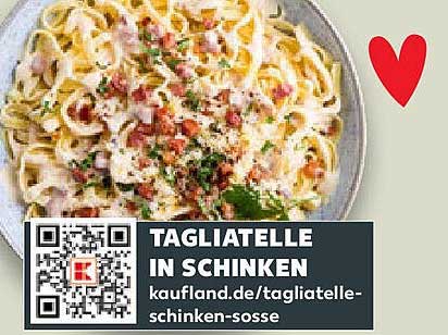 Tagliatelle in Schinken
