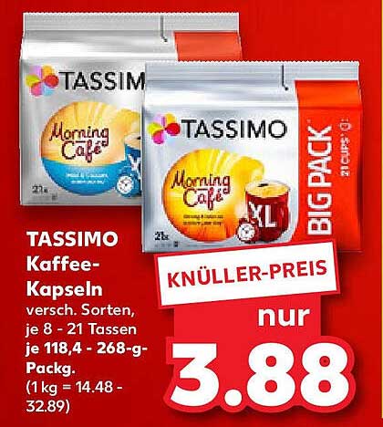 TASSIMO Kaffee-Kapseln, verschiedene Sorten