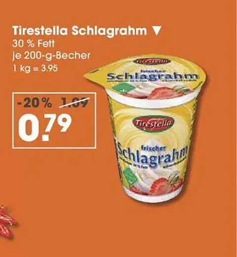 Tirestella Schlagrahm 30% Fett 200-g-Becher