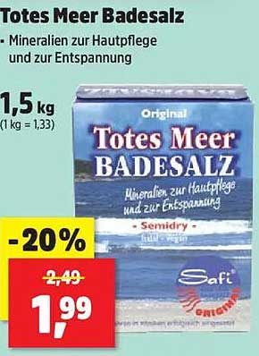 Totes Meer Badesalz 1,5 kg - Mineralien zur Hautpflege und zur Entspannung