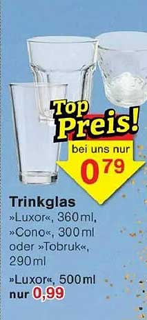Trinkglas »Luxor«, »Cono« oder »Tobruk« – Jetzt zugreifen!