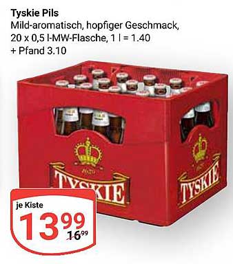 Tyskie Pils – Mild-aromatisch mit hopfigem Geschmack