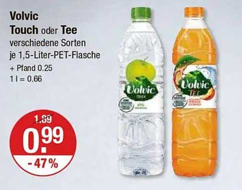 Volvic Touch oder Tee 1,5-Liter-PET-Flasche