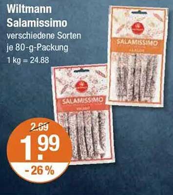Wiltmann Salamistimo verschiedene Sorten je 80-g-Packung