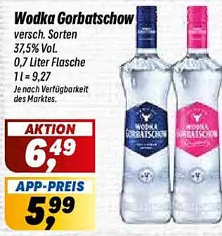 Wodka Gorbatschow 0,7 L Flasche - verschiedene Sorten