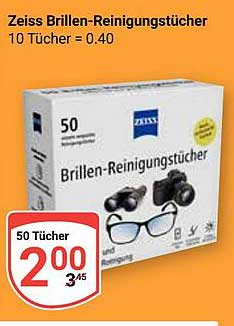 Zeiss Brillen-Reinigungstücher 50 Stück