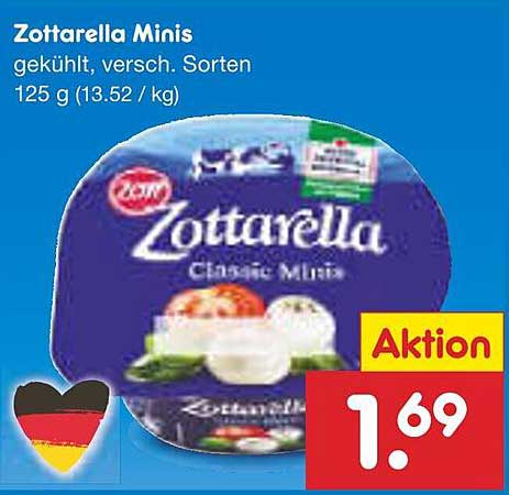 Zottarella Minis - gekühlt, verschiedene Sorten, 125 g