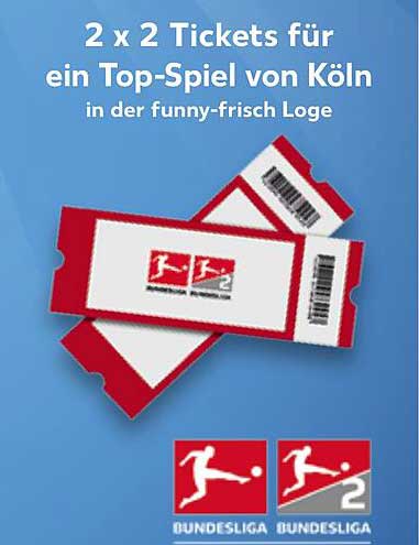 2 x 2 Tickets für ein Top-Spiel von Köln in der funny-frisch Loge